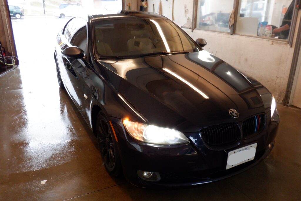 Black BMW repaired